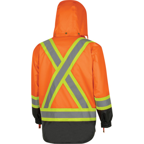 Parka de s&eacute;curit&eacute; d'hiver imperm&eacute;able 7-en-1 5056 Pioneer Yukon, Polyester, Noir/Orange haute visibilit&eacute;, T-petit Ontario Safety Products