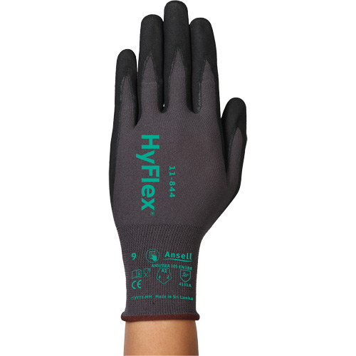 Gants Hyflex 11-844, Taille 5/2T-petit, Calibre 15, Rev&ecirc;tement Mousse de nitrile, Enveloppe en Nylon/Spandex, ASTM ANSI niveau A1/EN 388 niveau 1/EN 388 niveau A Ontario Safety Products