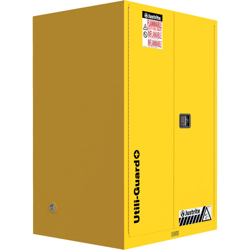 Utili-Guard+ Flammable Safety Cabinet, 90 Gal., 2 Door, 43" W x 65" H x 37" D Ontario Safety Products