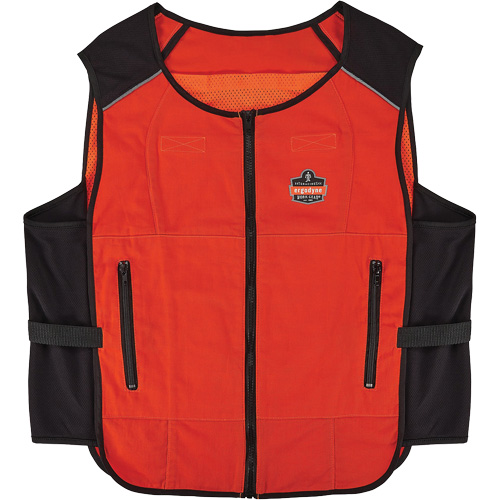 Veste de refroidissement &agrave; changement de phase l&eacute;g&egrave;re avec sachets de recharge Chill-Its 6260, Petit/Moyen, Orange Ontario Safety Products