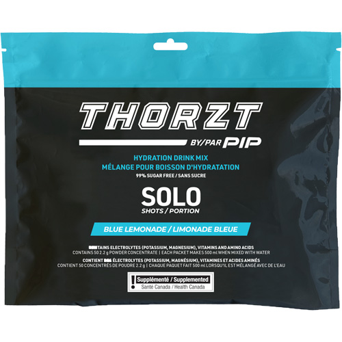 THORZT Sugar-Free Solo Shot Hydration Drink Mix, Single Serve, Blue Lemonade Ontario Safety Products