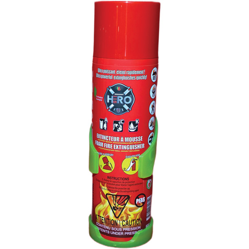 Hero 911 PFAS-Free Fire Extinguisher, ACK, 500 ml Capacity Ontario Safety Products