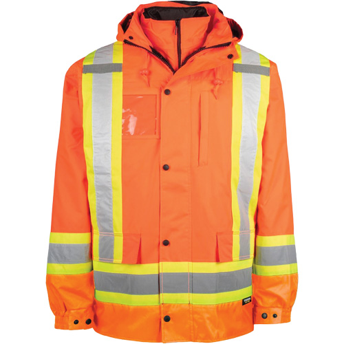 Manteau haute visibilit&eacute; 7-en-1, Polyester, Orange haute visibilit&eacute;, 5T-Grand Ontario Safety Products