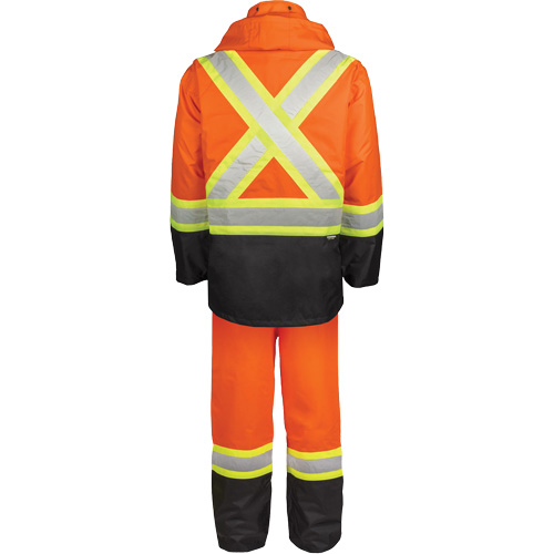 High-Visibility 150-Deniers Rain Suit, Polyester, 2X-Large, High Visibility Orange Ontario Safety Products