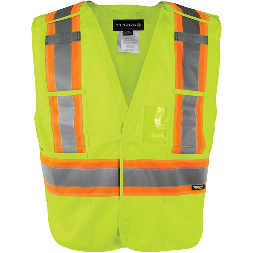 High-Visibility 5-Point Tear Away Vest, High Visibility Orange, Medium/Small, Polyester Ontario Safety Products