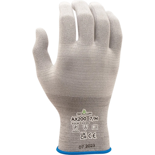 AX200 ESD Gloves, Nylon, 18 Gauge, 7/Medium Ontario Safety Products
