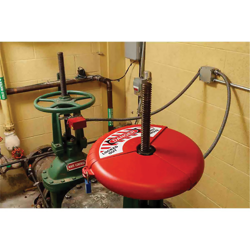 Collapsible Gate Valve Lockout Device, Wheel Type Ontario Safety Products