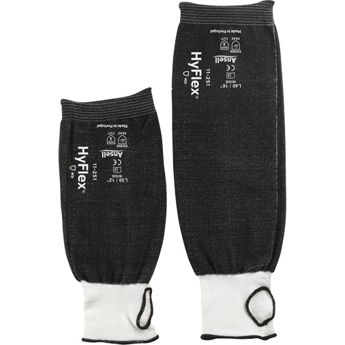 HyFlex 11-251 Extra Wide Protective Sleeve, Intercept, 18", ASTM ANSI Level A3, Black Ontario Safety Products