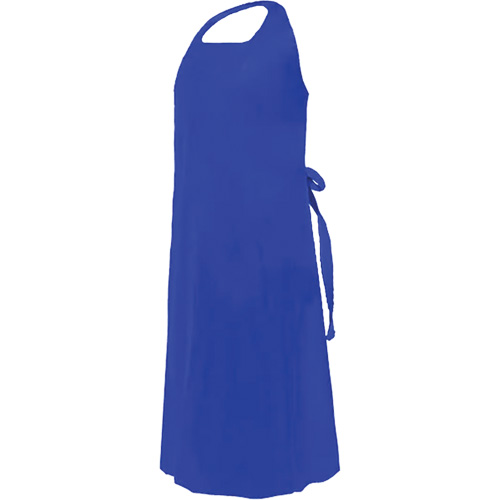 CoverMe Apron with Die-Cut Neck, Polyurethane, 45" L x 35" W, Blue Ontario Safety Products