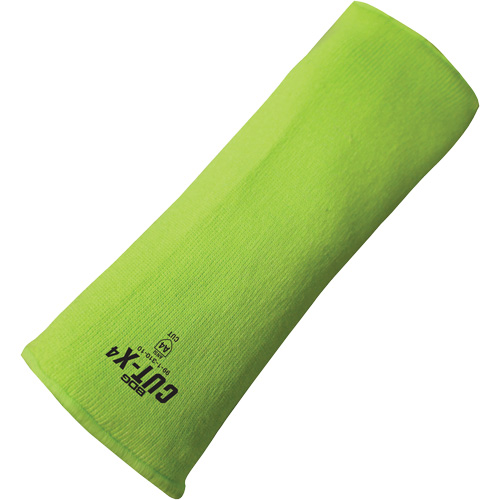 Cut-X&reg; Cut-Resistant Sleeve, Fibreglass/Polyethylene, 20", ASTM ANSI Level A4, High Visibility Lime Ontario Safety Products
