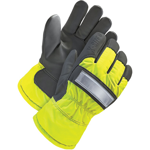 Gants d'ajusteur haute-visibilit&eacute;, T-petit, Paume en Cuir fleur de ch&egrave;vre, Doublure en Thinsulate Ontario Safety Products