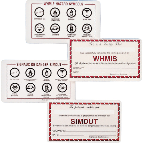 WHMIS Wallet Cards Ontario Safety Products
