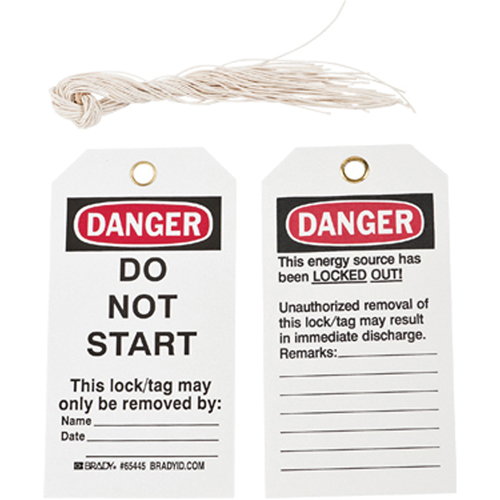 &eacute;tiquettes de verrouillage, Plastique, 3" la x 5-3/4" h, Anglais Ontario Safety Products