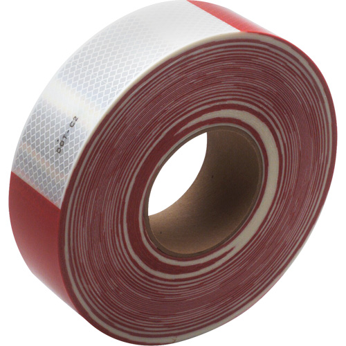 3M Scotchlite Diamond Grade Conspicuity Sheeting Series 983, 2" W x 150' L, Red & White Ontario Safety Products