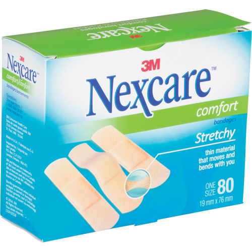 Nexcare Comfort Strips, Rectangular/Square, 3", Fabric, Sterile Ontario Safety Products