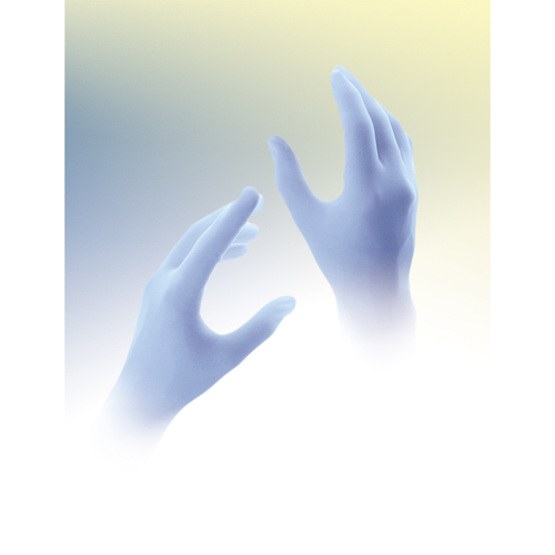 Gants jetables Qualatrile QRP, Moyen, Nitrile, 5 mils, Sans poudre, Bleu Ontario Safety Products