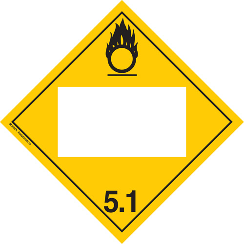 Plaque-&eacute;tiquette TMD oxidant, Vinyle adh&eacute;sif Ontario Safety Products