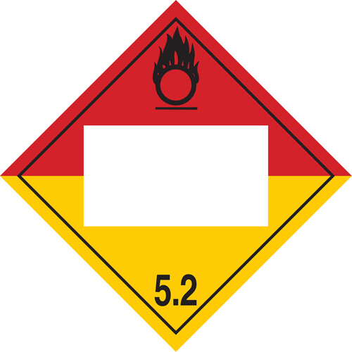 Plaque-&eacute;tiquette TMD peroxyde organique, Plastique Ontario Safety Products