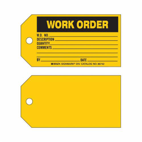 &eacute;tiquette Work Order, Papier, 5-3/4" la x 3" h, Anglais Ontario Safety Products