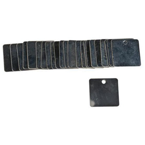 &eacute;tiquettes carr&eacute;es vierges pour vannes, Acier, 1-1/2" la x 1-1/2" h Ontario Safety Products