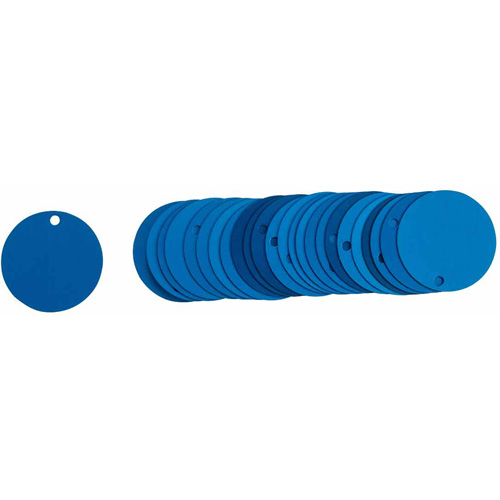 &eacute;tiquettes rondes vierges pour vannes, Aluminium, 2" dia. Ontario Safety Products
