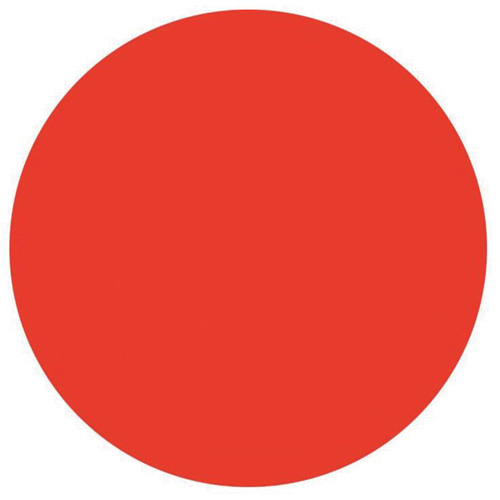 Round Write-On Labels, Circle, 3" L x 3" W, Red Ontario Safety Products