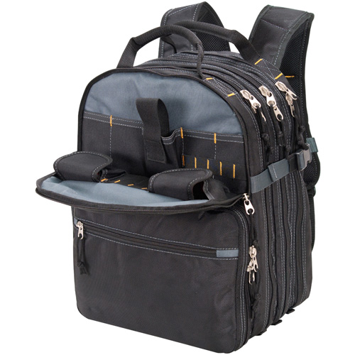Sacs &agrave; dos pour outils &agrave; 75 pochettes, 13" lo x 17-1/2" la, Noir, Nylon Ontario Safety Products