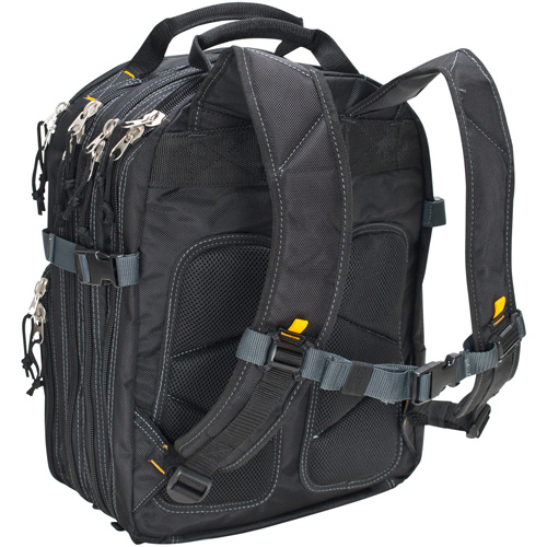 Sacs &agrave; dos pour outils &agrave; 75 pochettes, 13" lo x 17-1/2" la, Noir, Nylon Ontario Safety Products