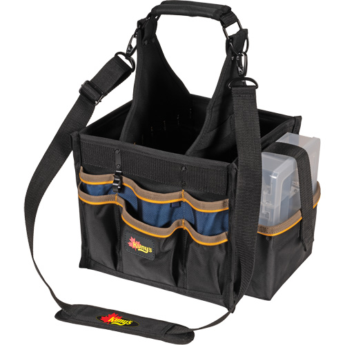 Grands porte-outils pour &eacute;lectriciens et travaux de maintenance, Polyester, 23 pochettes, Noir Ontario Safety Products