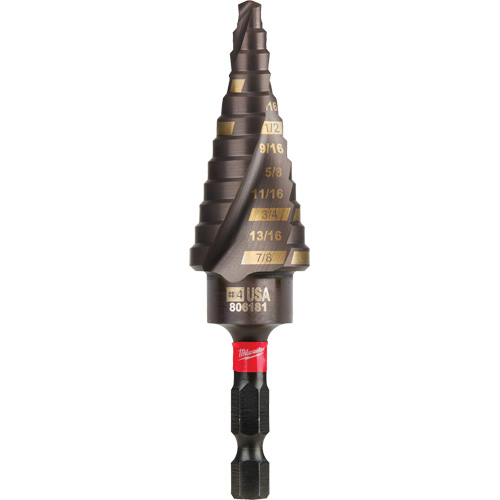 Foret &eacute;tag&eacute; #4 Shockwave Impact Duty, 3/16" - 7/8", Incr&eacute;ments de 1/16", Titane Ontario Safety Products