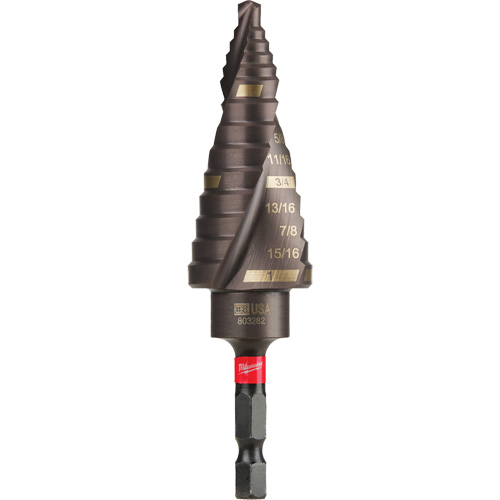 Foret &eacute;tag&eacute; #8 Shockwave Impact Duty, 1/2" - 1", Incr&eacute;ments de 1/16", Titane Ontario Safety Products