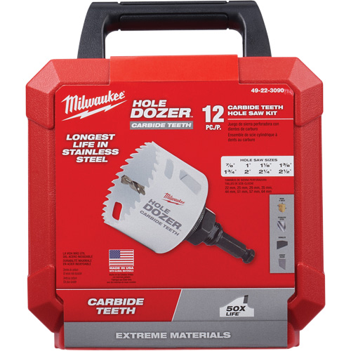 Trousse de scies-cloches Hole Dozer, 12 morceaux Ontario Safety Products