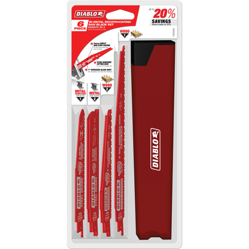 Nail-Embedded Wood & Metal Cutting/Demo Reciprocating Saw Blade Set Ontario Safety Products