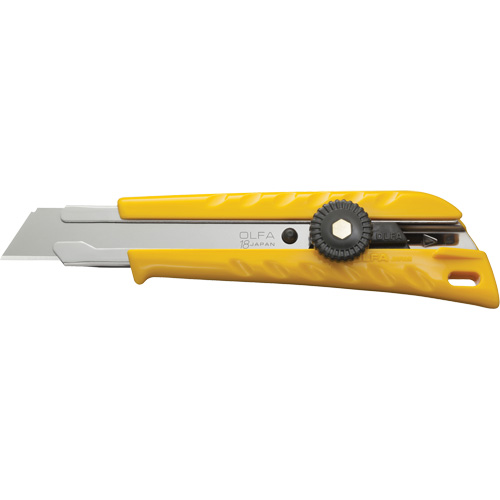 Ratchet Lock Utility Knife with Solid Blade, 18 mm, Stainless Steel Blade Ontario Safety Products