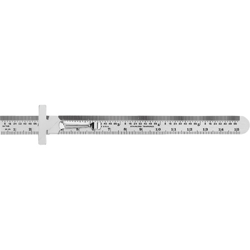 Economy Precision Flexible Ruler, 6" L, Steel Ontario Safety Products