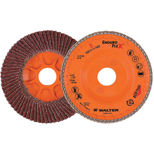 Enduro-Flex Flap Disc, 4-1/2" x 7/8", Type 27, 40 Grit, Zirconia Alumina Ontario Safety Products