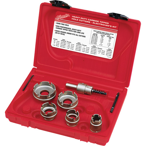 Trousse de fraises au carbure pour les m&eacute;taux en feuilles pour les &eacute;lectriciens, 5 morceaux Ontario Safety Products