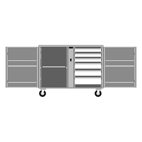 &eacute;tabli roulant, 49-7/8" la x 40-5/8" h x 26-7/8" p, Capacit&eacute; de 24,6 pi³ Ontario Safety Products