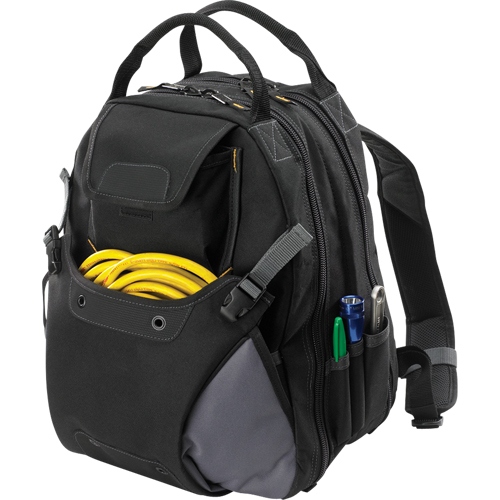 Sacs &agrave; dos pour outils &agrave; 44 pochettes, 16" lo x 13-1/4" la, Noir, Polyester Ontario Safety Products