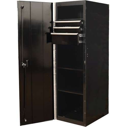 Armoire lat&eacute;rale s&eacute;rie RX, 3 tiroirs, 19" la x 25" p x 61" h, Noir Ontario Safety Products