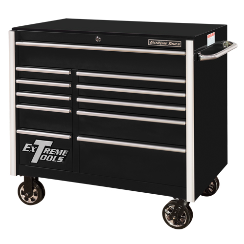 Armoire roulante pour outils s&eacute;rie RX, 11 tiroirs, 41-1/2" la x 25-1/2" p x 40-1/2" h, Noir Ontario Safety Products