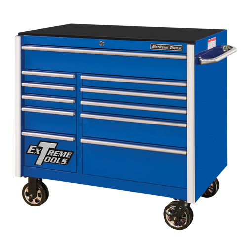 RX Series Rolling Tool Cabinet, 11 Drawers, 41-1/2" W x 25-1/2" D x 40-1/2" H, Blue Ontario Safety Products