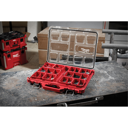 Packout Low-Profile Organizer, 19-3/4" x 16-2/5" x 2-1/2", Black/Red Ontario Safety Products