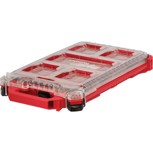 Packout Compact Low-Profile Organizer, 16-2/5" x 9-3/4" x 2-1/2", Black/Red Ontario Safety Products