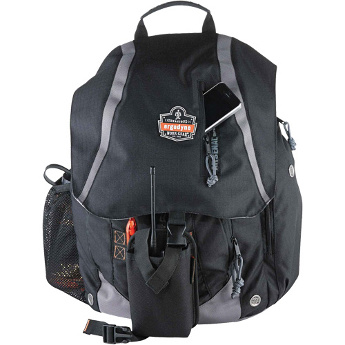 Arsenal&reg; 5143 Tool Backpack, 15" L x 8" W, Black, Polyester Ontario Safety Products