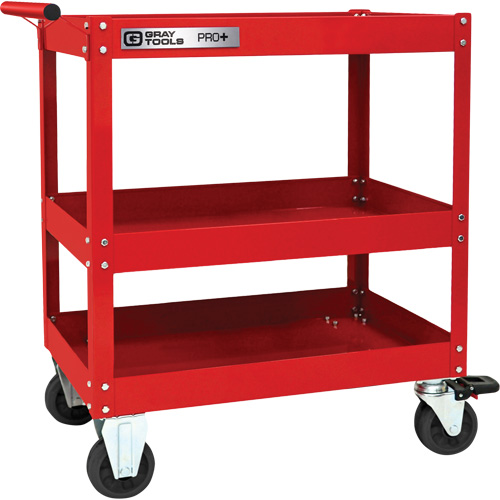 PRO+ Series Heavy-Duty Utility Cart, 3 Tiers, 30-1/5" x 38-1/3" x 19-1/2" Ontario Safety Products