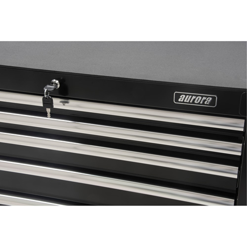 Industrial Tool Cart, 6 Drawers, 39" W x 20-4/5" D x 38-1/2" H, Black Ontario Safety Products