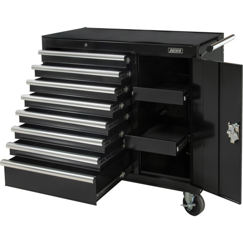 Chariot &agrave; outils industriel, 8 tiroirs, 44-3/10" la x 21-1/10" p x 36-7/10" h, Noir Ontario Safety Products