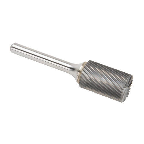 CLEVELAND Solid Carbide Burrs - Cylinder Shape with End Cut, SB-6, 3/5" Dia., 1/4" Shank, 24.4 mm Depth of Cut Ontario Safety Products