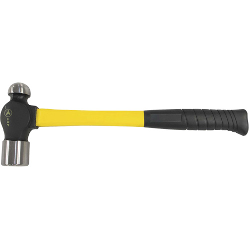 BP-16F Marteau &agrave; panne ronde &agrave; manche en fibre de verre, Poids de la t&ecirc;te 16 oz, Face Ordinaire, Prise Coussin&eacute;e Ontario Safety Products